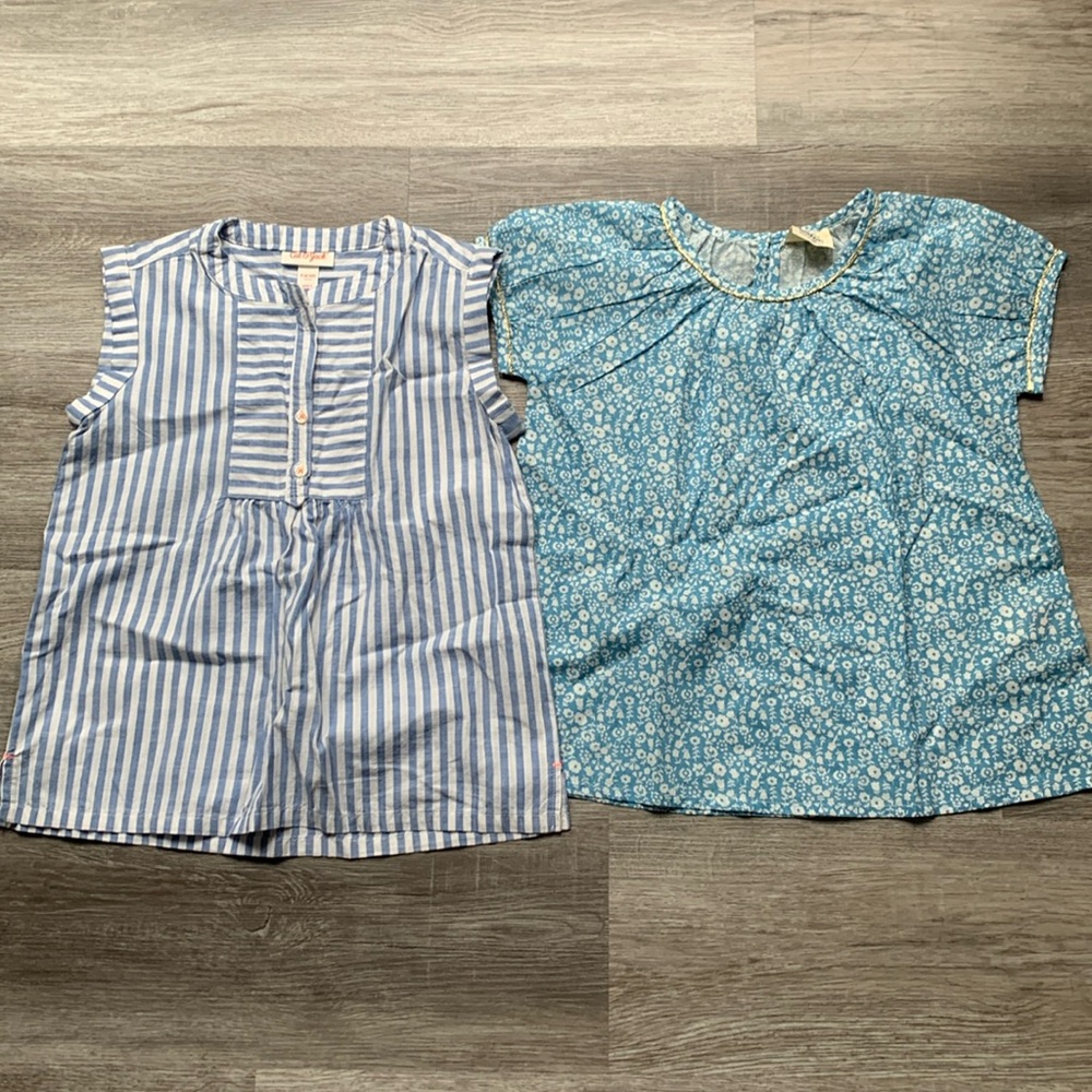 2 tops Mini Boden and Cat & Jack 6-7Y